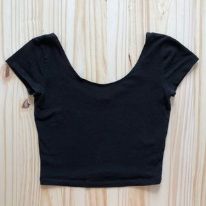 Black crop top